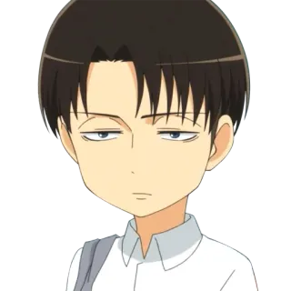 😕 Levi Ackerman Attack on Titan anime, manga, character, fanart, sticker telegram sticker