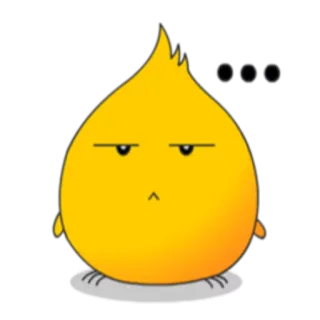 😐 Блоб, Думает, Оранжевый, В замешательстве, Эмодзи, Персонаж telegram sticker