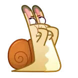 🙄 蜗牛, 卡通, 动物, 表情符号 telegram sticker