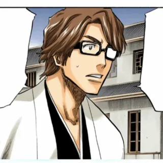 🧬 Sosuke Aizen Bleach 애니메이션, 만화, 안경, 캐릭터 telegram sticker