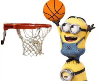 🏀 Minion Minion, Basquete, Desenho animado, Engraçado, Meu Malvado Favorito whatsapp sticker