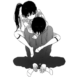 ❤ Anime, Mädchen, Junge, Huckepack, Manga, Süß telegram sticker