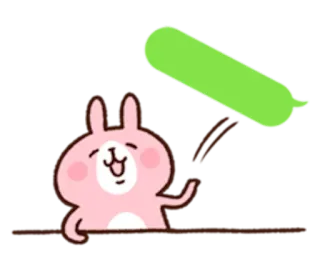 🐰 królik, słodki, kreskówka, zwierzę, śmieszny telegram sticker