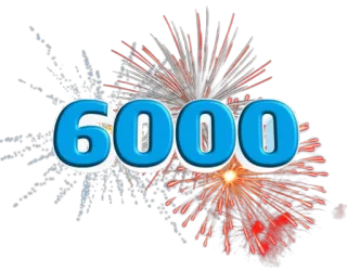 ❗ 6000 fuegos artificiales, celebración, número telegram sticker