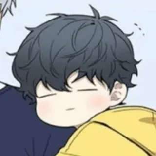 🦢 cute, sleepy, anime, boy, chibi, sleeping, manga telegram sticker
