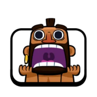 😫 clash royale, hog rider, emote, yelling, shocked telegram sticker