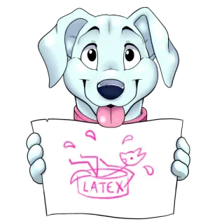 🛁 LATEX perro, dibujo animado, animal, látex, mascota, cachorro telegram sticker