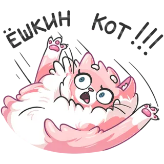 😩 кот, котенок, милый, смешной, стикер, в шоке, удивлен whatsapp sticker