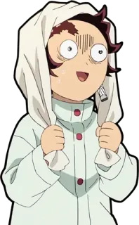 😨 Tanjiro Kamado Demon Slayer anime, demon slayer, tanjiro kamado, cartoon, cute, funny telegram sticker