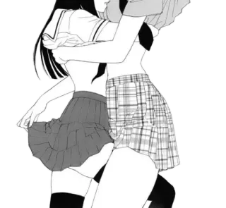 😍 Anime, Chicas, Lésbico, LGBTQ, Abrazo, Yuri, Abrazo, Estudiantes telegram sticker