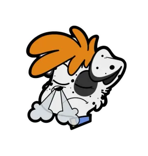 😤 животное, мультфильм, наклейка, иллюстрация telegram sticker