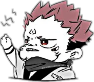 😡 Sukuna Jujutsu Kaisen Anime, Sticker, Jujutsu Kaisen, Sukuna, Manga telegram sticker
