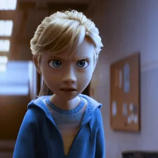 😠 Riley Andersen Inside Out cartoon, angry, character, animation, pixar, mood telegram sticker