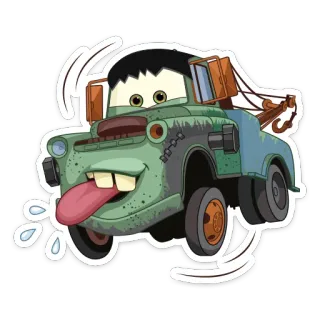 😝 Mater Cars kartun, film, mobil, truk derek, disney, pixar, animasi telegram sticker