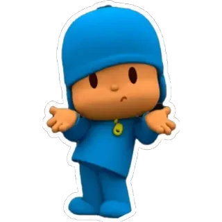 💙 Pocoyo мультфильм, анимация, ребенок, персонаж telegram sticker