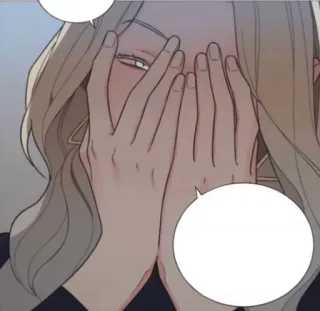🔗 kobieta, ukrywanie się, kreskówka, osoba, twarz, postać telegram sticker