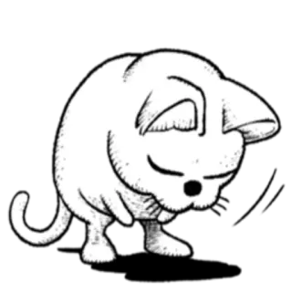 😞 猫, 可愛い, 動物, 悲しい, 漫画 telegram sticker