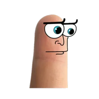 🙏 cartoon, finger, character, animation whatsapp sticker