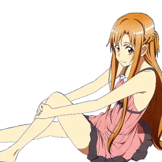🙃 Asuna Yuuki Sword Art Online อนิเมะ, ผู้หญิง, ตัวละคร, อาสึนะ, ซอร์ดอาร์ตออนไลน์ telegram sticker