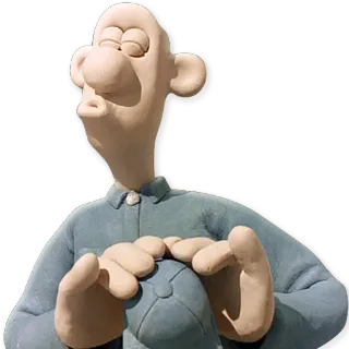 😙 Wallace Wallace and Gromit claymation, dog, cheese, animation telegram sticker