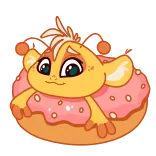 🍩 스티커, 만화, 캐릭터, 도넛, 귀여운, 카와이, 달콤한 telegram sticker