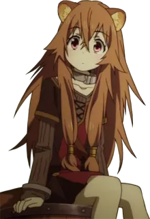 😯 Raphtalia The Rising of the Shield Hero Anime, Ragazza, Carina, Raphtalia, Tanuki telegram sticker