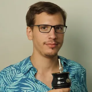 😐 man, glasses, yerba mate, beverage, drink, portrait telegram sticker