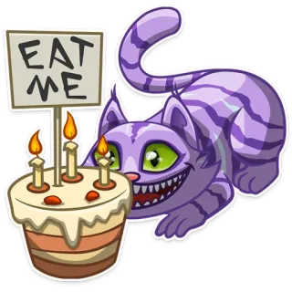 Cheshire Cat telegram stickers