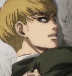 🌟 Armin Arlert Attack on Titan Anime, Armin, Attack on Titan, Personaggio, Fan art, Animazione, Manga telegram sticker