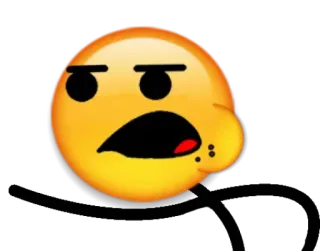 😒 emoji, cartoon, sticker, face, expression whatsapp sticker