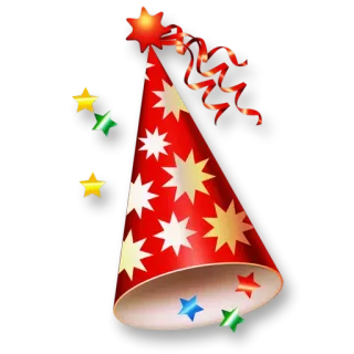 🎉 fête, célébration, chapeau, festif whatsapp sticker