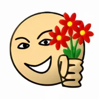💐 emoji, kwiaty, uśmiech, bukiet, czerwone kwiaty telegram sticker