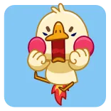🤬 Desenho animado, Pássaro, Bravo, Foguete, Pato, Engraçado telegram sticker