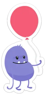 😜 cartoon, character, balloon, cute telegram sticker
