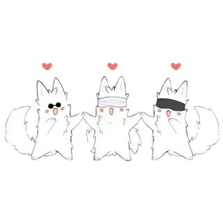 🐈 süß, Katze, Cartoon, kawaii, Tiere, Herz, Freundschaft telegram sticker