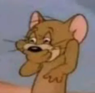 😛 Jerry Mouse Tom and Jerry cartoon, mouse, funny, meme, character, animation telegram sticker