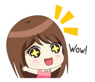 😳 Chibi, Anime, Cartone animato, Eccitato/a, Carino/a telegram sticker