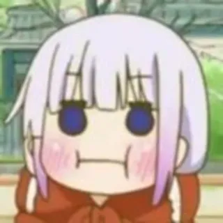 😐 Kanna Kamui Miss Kobayashi's Dragon Maid Anime, Kanna, Drache, Süß, Kawaii telegram sticker