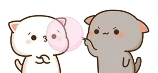 📌 chat, autocollant, mignon, dessin animé whatsapp sticker