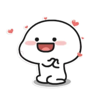 ☁ niedlich, entzückend, Herz, kawaii, Blob, Liebe, glücklich telegram sticker
