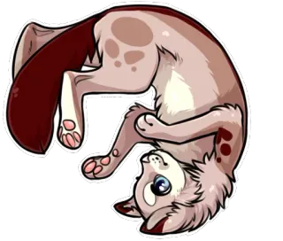 ❤ cartoon, animal, cute, cat, dog, illustration, sticker, furry telegram sticker