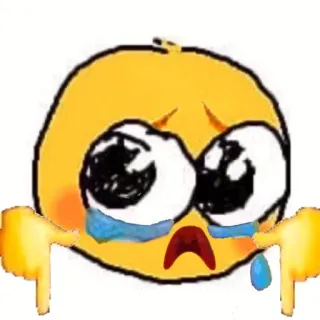 😩 Emoji, Menangis, Menunjuk, Kesal, Sedih, Meme whatsapp sticker