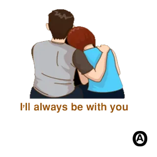 ☺️ I'll always be with you amor, pareja, romance, amistad, para siempre telegram sticker