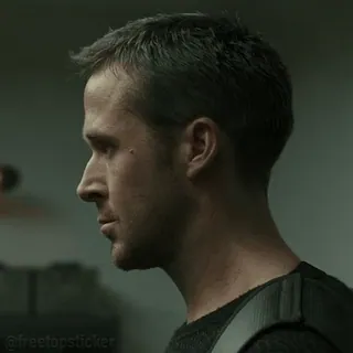 ✅ man, profile, Ryan Gosling, actor, portrait telegram sticker