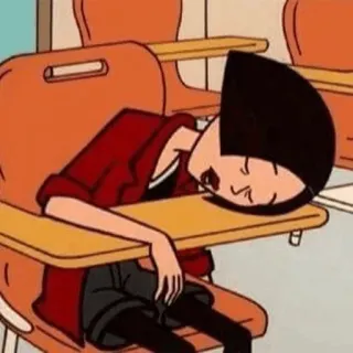 🖤 Jane Lane Daria jane lane, daria, cartoon, tired, sleeping, animated telegram sticker