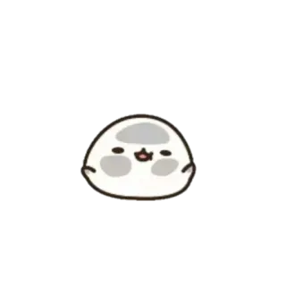 🍥 kreskówka, słodkie, kawaii, blob, naklejka, proste, urocze telegram sticker