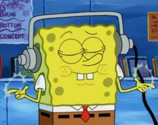 😎 Spongebob Spongebob Squarepants BIKINI BOTTOM CONCERT spongebob, kartun, headphone, musik, bikini bottom whatsapp sticker