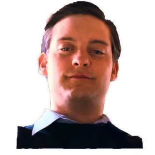 🙂 Peter Parker Spider-Man Meme, Tobey Maguire, Spider-Man, Peter Parker, Sourire narquois, Expression telegram sticker