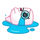 😭 płacz, smutny, kreskówka, łza, kałuża telegram sticker
