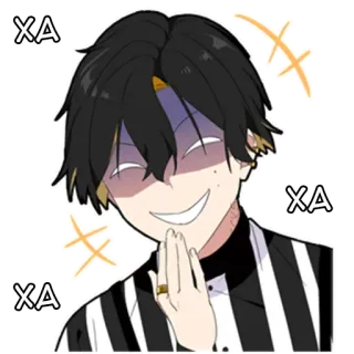 😆 XA Animé, Dessin animé, Manga, Joyeux, Heureux whatsapp sticker